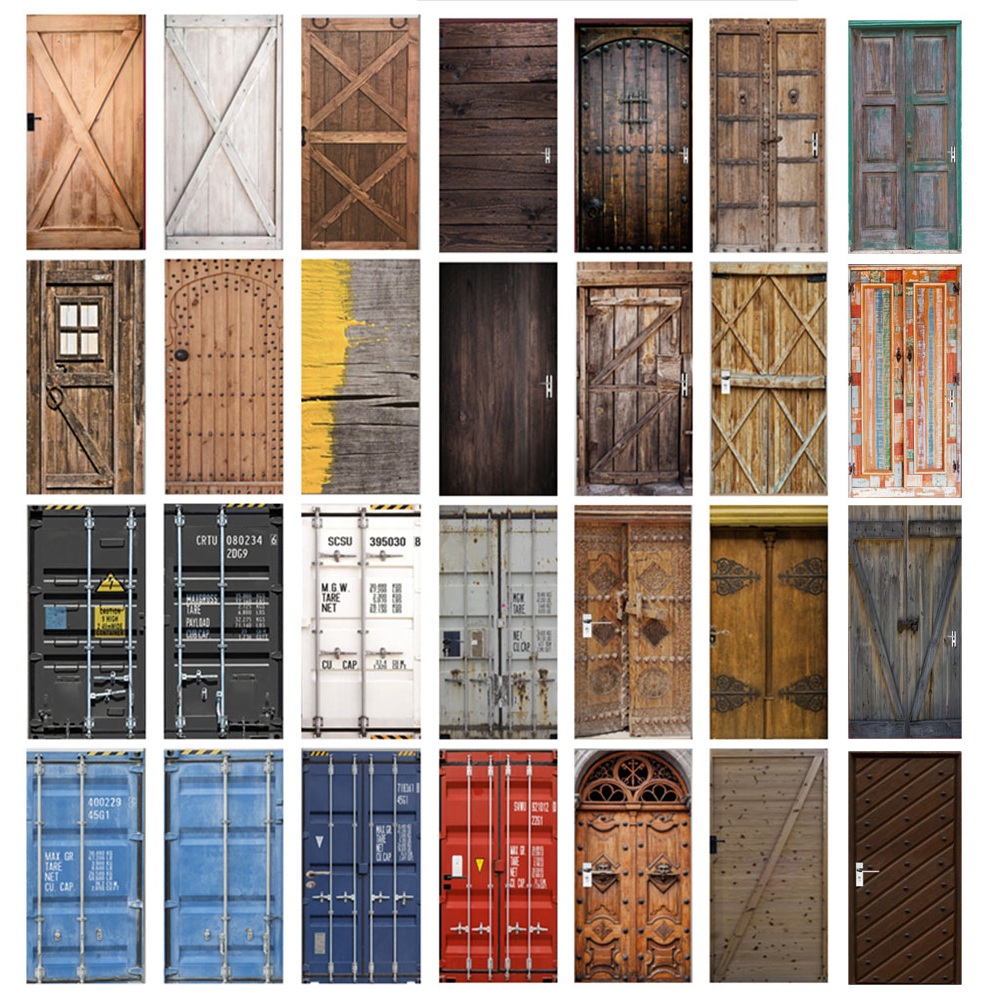 Home Textiles Meaning - Stiker Pintu Kayu Vintage Perekat Sendiri,