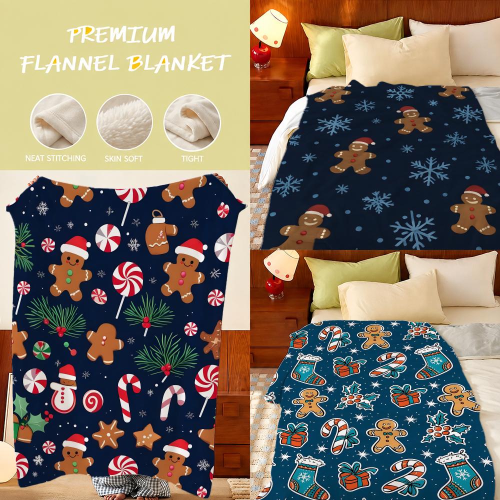 Home Textiles Throw - Selimut Lembut Berbahan Flanel dengan Motif