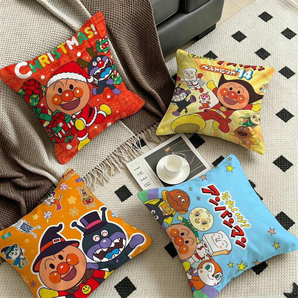 Home Textiles Inc - Sarung Bantal Kartun Anpanman untuk Anak-Anak,