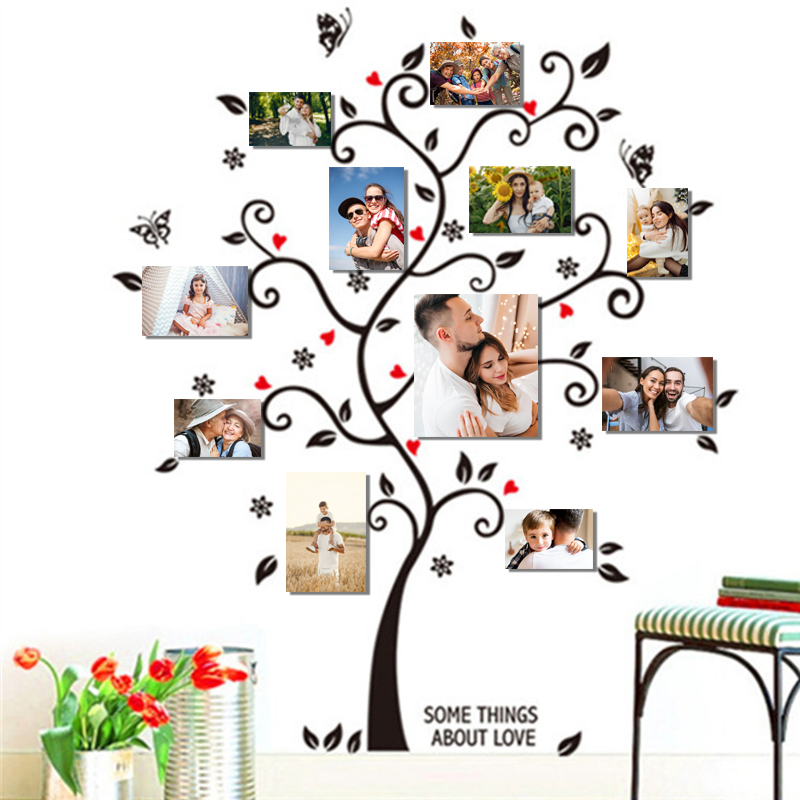 Home Textiles Meaning - DIY Keluarga Bingkai Foto Pohon Stiker