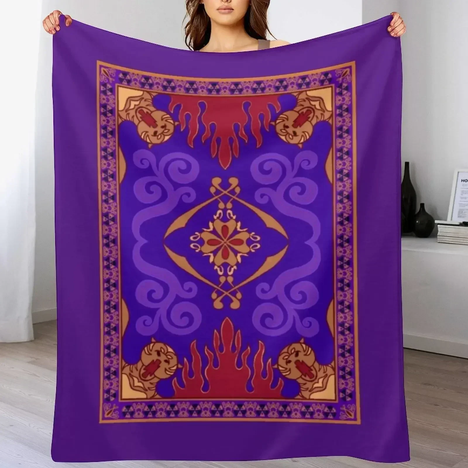 Home Textiles Throw - Selimut Lempar Karpet Ajaib Aladdin Sempurna
