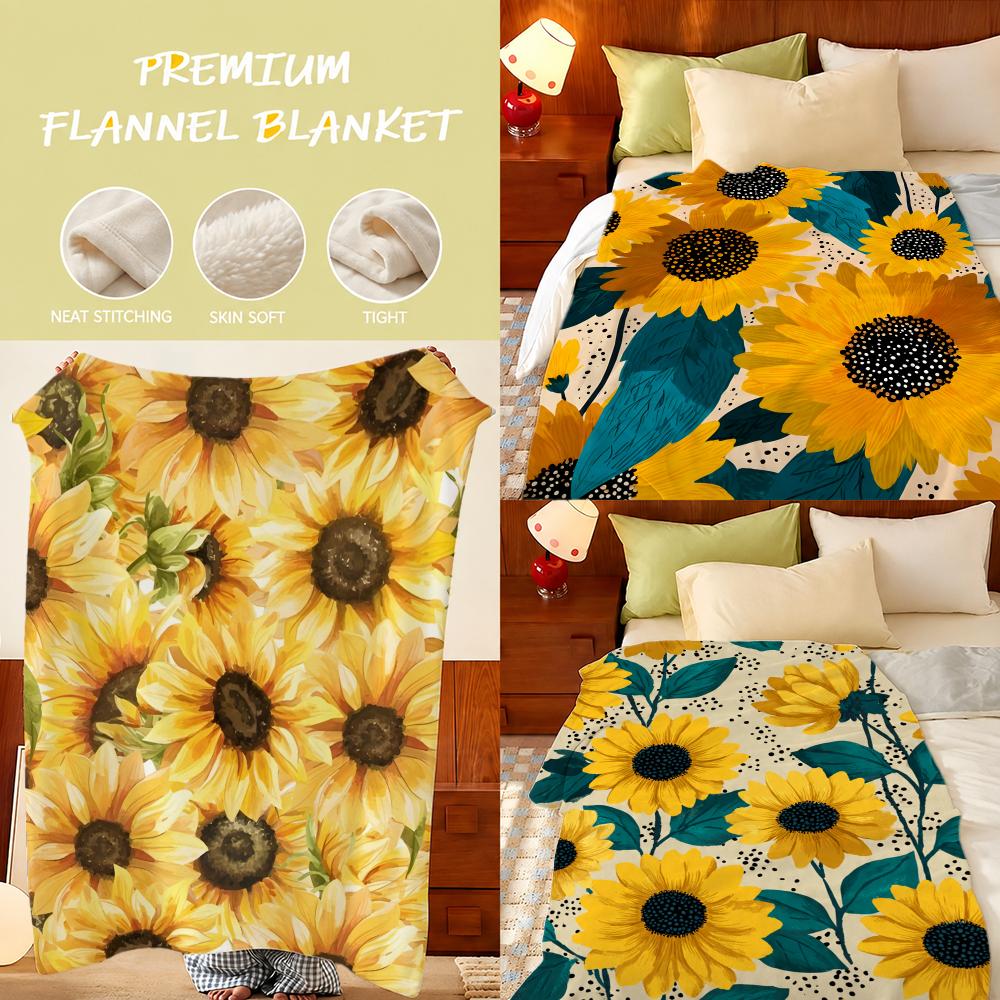 Home Textiles Throw - Selimut Lembut Berbahan Flanel dengan Motif
