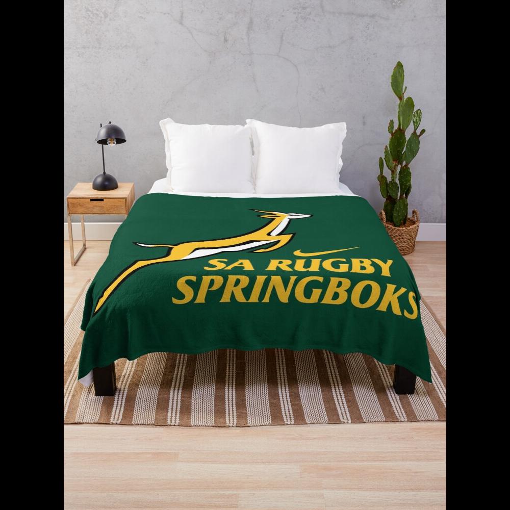 Home Textiles Throw - Selimut Lempar Rugby Springbok Desain Tim