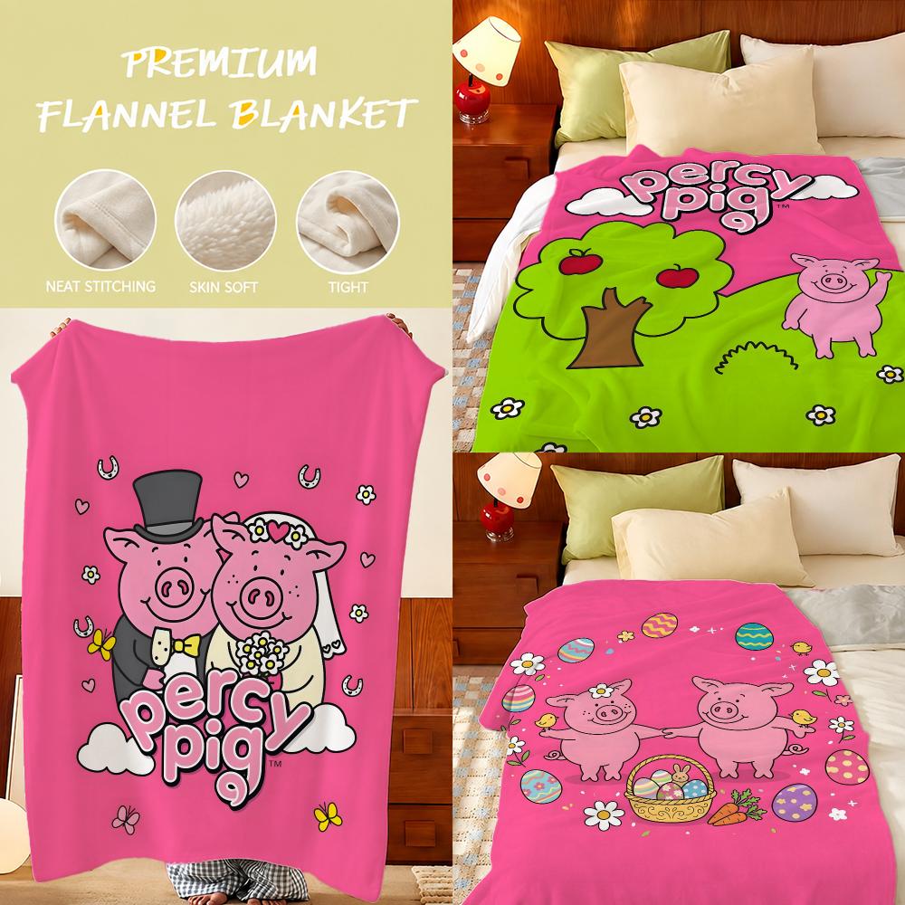 Home Textiles Throw - Selimut Lembut Berbahan Flanel dengan Motif