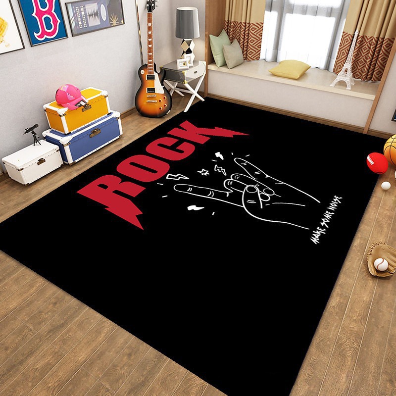 Karpet Rock and Roll Hard Rock - Home Textiles Rug ulasan dan harga