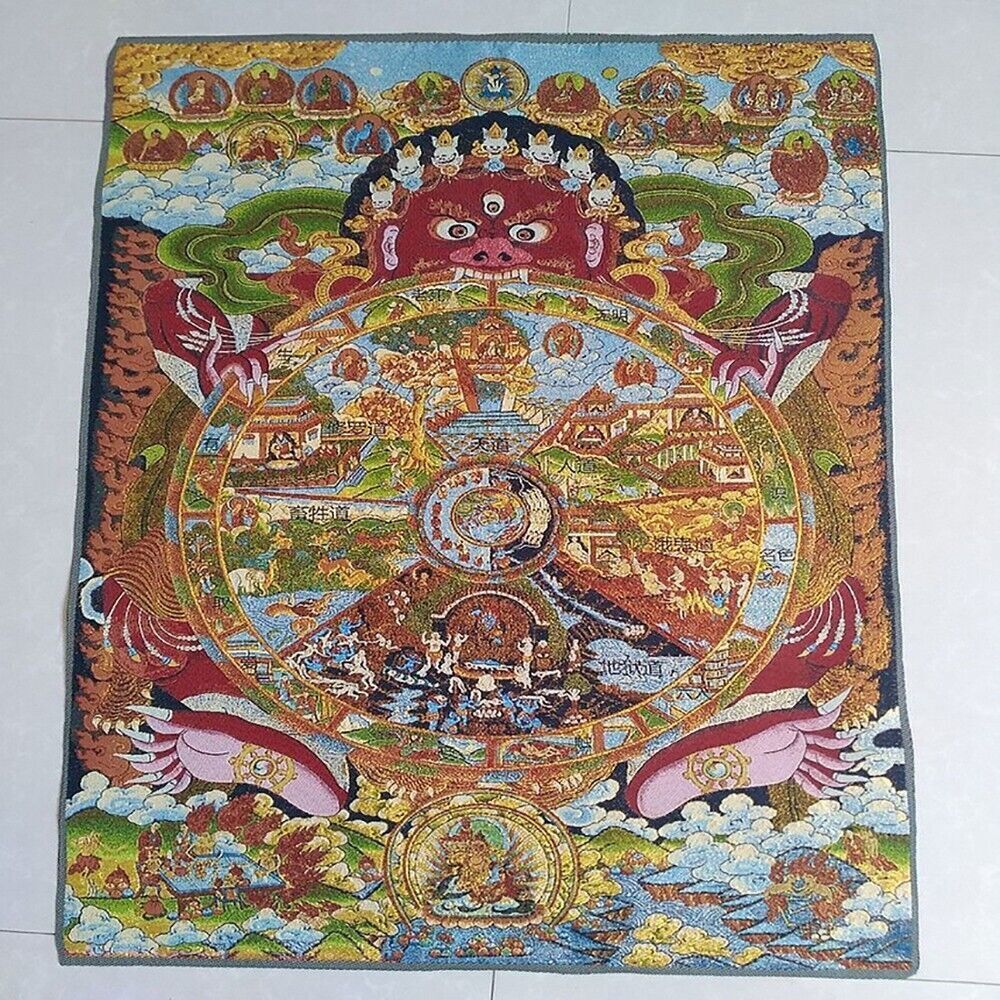 Lukisan Sutra Penjaga Buddha D - Home Textiles China ulasan dan harga
