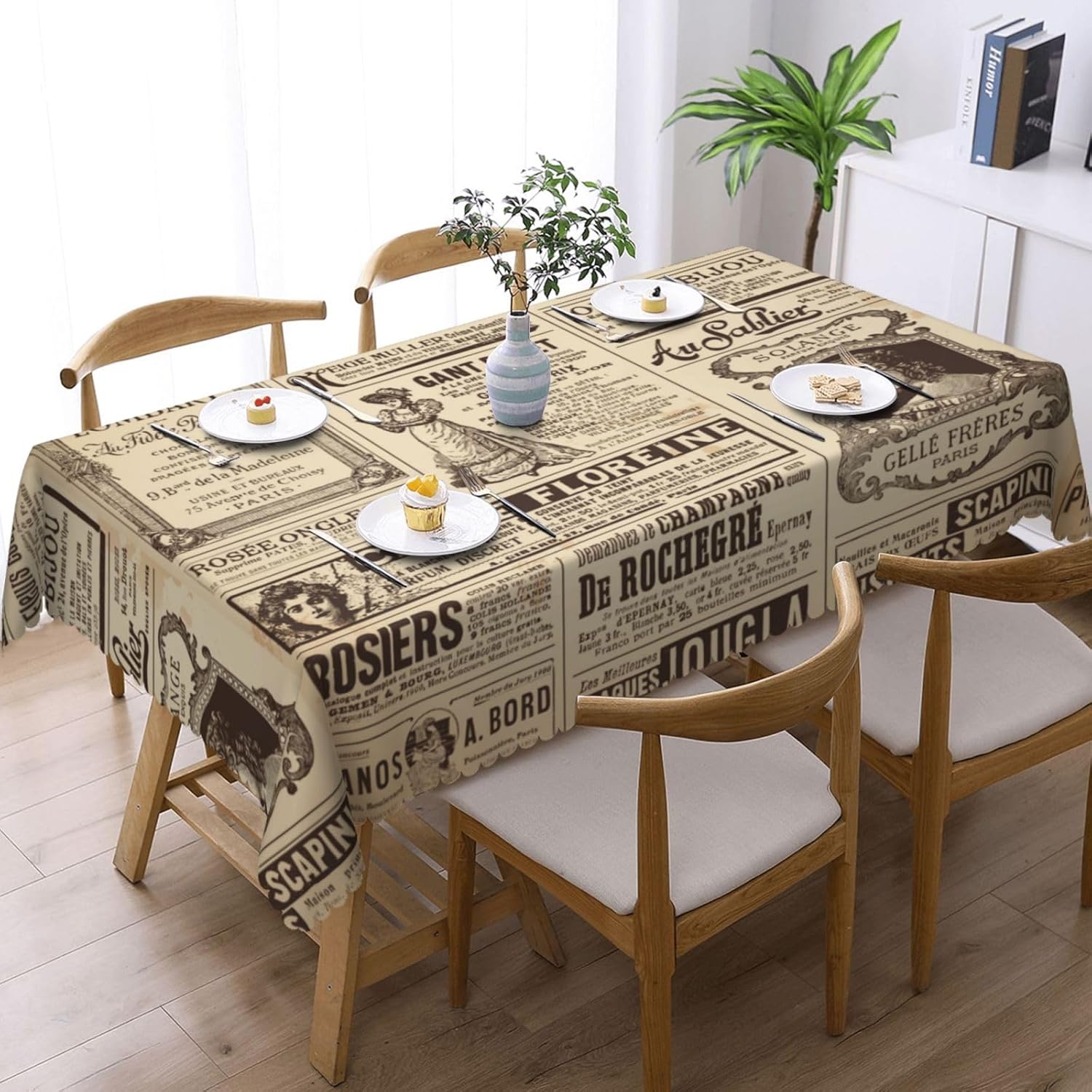 Taplak Meja Koran Vintage Pari - Home Textiles News ulasan dan harga