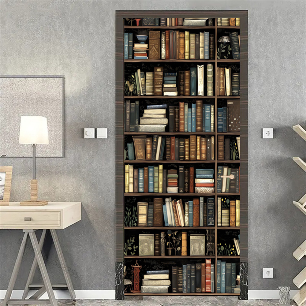 Stiker Mural pintu kayu, kerta - Home Textiles Meaning ulasan dan harga