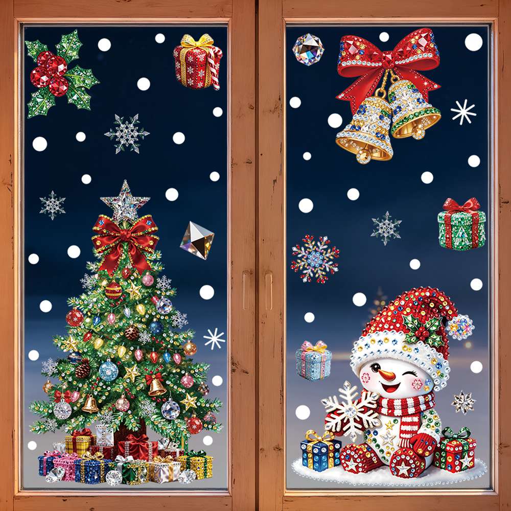 Stiker Jendela Pohon Natal & M - Home Textiles Meaning ulasan dan harga