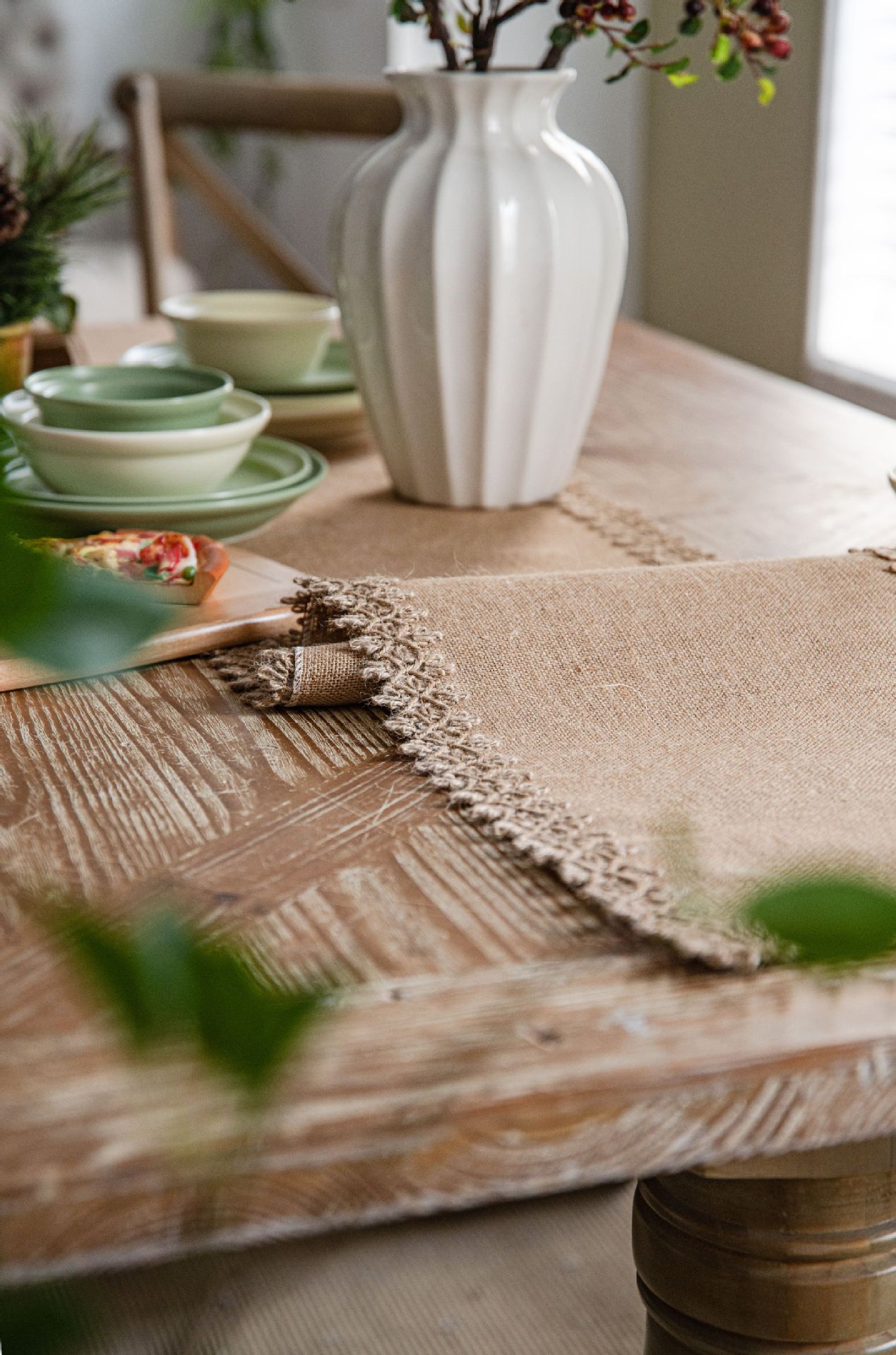 Taplak meja rami Linen antik r - Home Textiles News ulasan dan harga