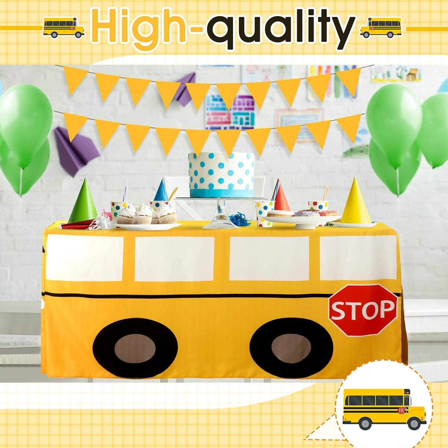 Taplak Meja Bus Sekolah Kartun - Home Textiles News ulasan dan harga