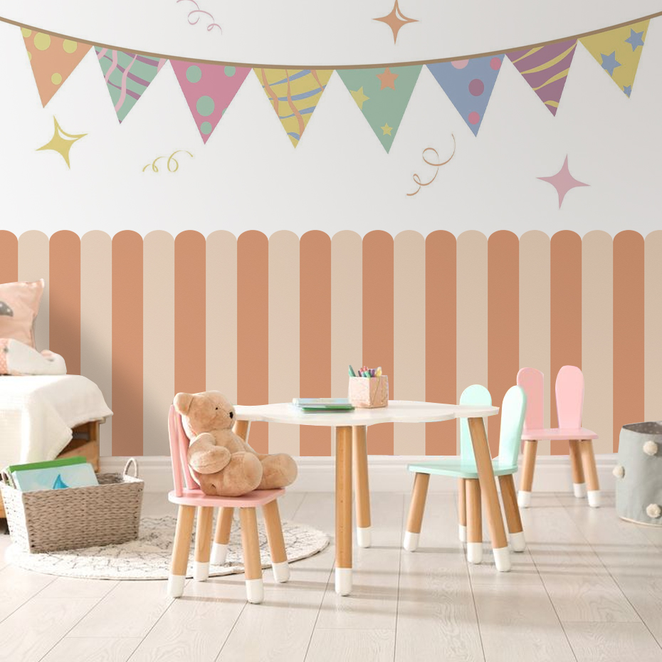 Wallpaper Busur Bergaris Verti - Home Textiles Meaning ulasan dan harga