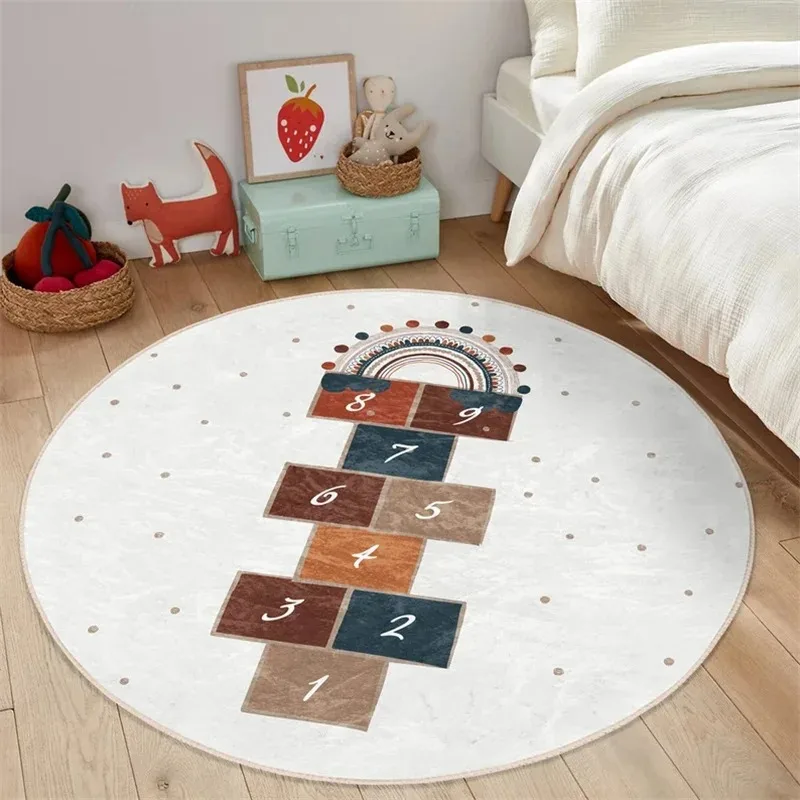 Karpet Bulat Anti Selip Motif  - Home Textiles Rug ulasan dan harga